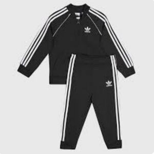 Adidas 2 Piece Set Classic 3 Stripe Tracksuit Kids Youth XS Size 6